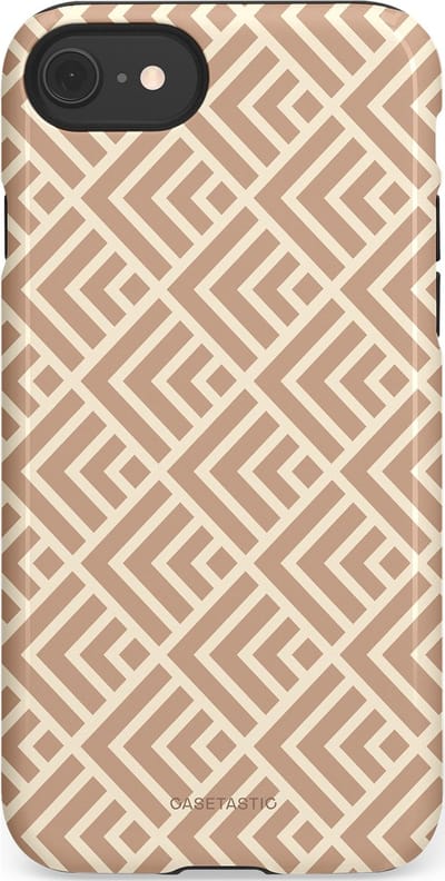 Casetastic Hoesje Geschikt voor Apple iPhone 7/8/SE - Stijlvolle Beschermende Duo-layer Case - Abstract Zand Kunst