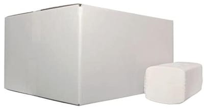 Papieren handdoeken 2-laags voor dispenser - 3200 vellen, 24 x 21 cm, ideaal voor toilet en kantoor