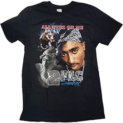 T Shirt All Eyez Homage Logo nieuw Officieel Mannen
