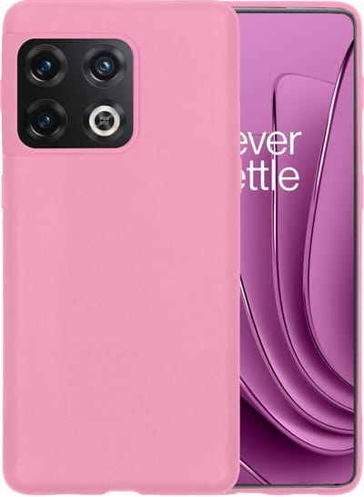 Hoesje - Geschikt voor OnePlus 10 Pro - Sterk & Shockproof - Hoes Cover - Siliconen Case - Telefoonhoesjes - Lichtroze