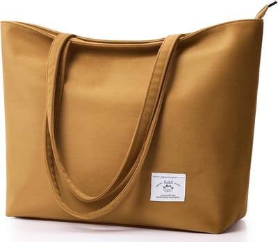 Elegante Suède Draagtas voor Vrouwen - Handtassen met Rits voor Laptop en Winkelen