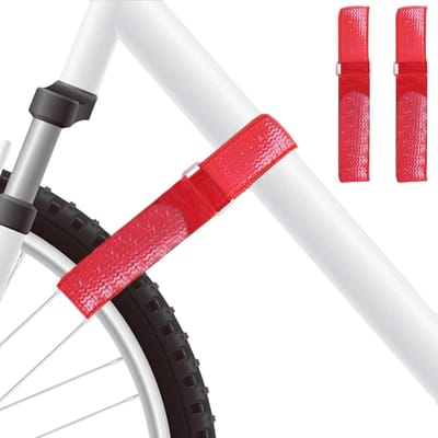 Verstelbare fietsbevestigingsbanden voor transport en opslag, met klittenband en haken, set van 2