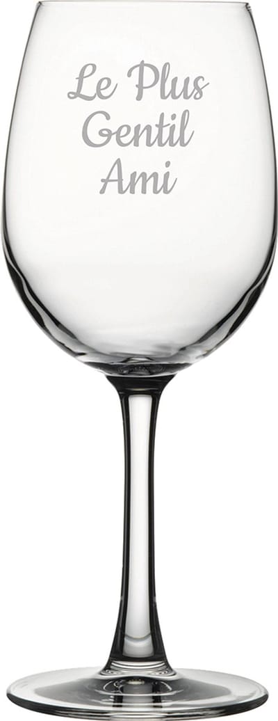 Witte wijnglas gegraveerd - 36cl - Le Plus Gentil Ami