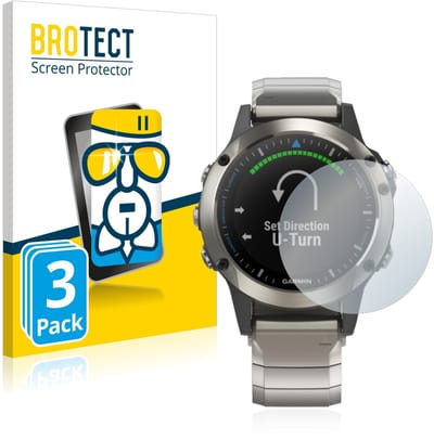 Screenprotector 3 Stuks voor Garmin quatix 5 Beschermglas transparant