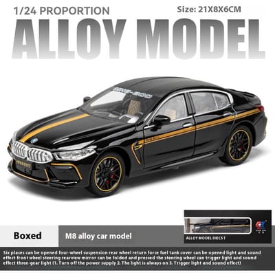 M8 Sportwagen 1:24 Racing Legering Auto Model Jongen Cadeau Metaal Spuitgietwerk Kinder Speelgoed Auto Ornamenten Gesimuleerd Auto Model