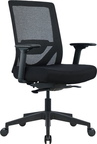 Nova - Bureaustoel - Ergonomisch NEN-EN 1335 - Schuifzitting - Zwart - Zonder hoofdsteun in hoogte verstelbaar