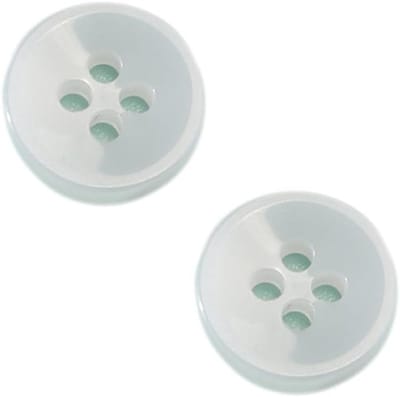 Ronde Knopen 11mm met 4 Gaten - 30 Stuks voor Naaiwerk, Blazers, Breien en Creatieve Projecten in Lichtgrijs