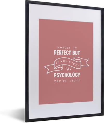 Fotolijst incl. Poster - Psychologie - Studenten - Onderwijs - Studeer - 30x40 cm - Posterlijst