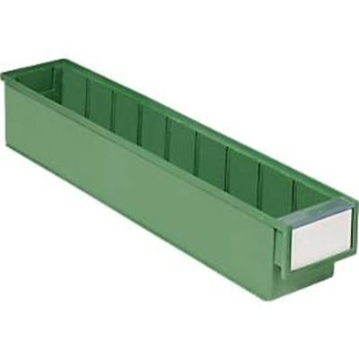 Ladebox TRESTON BiOX 5010, 2,4 l, temperatuur- en chemicaliënbestendig, etiket en beschermkap, B 92 x D 500 x H 82 mm, bioplastic, groen