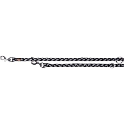 Trixie Cavo Reflect adjustable leash L-XL: 2.00 m/ø 18 mm Zwart
