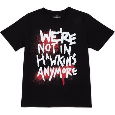 Stranger Things Not In Hawkins Unisex T-Shirt - Zwart - S