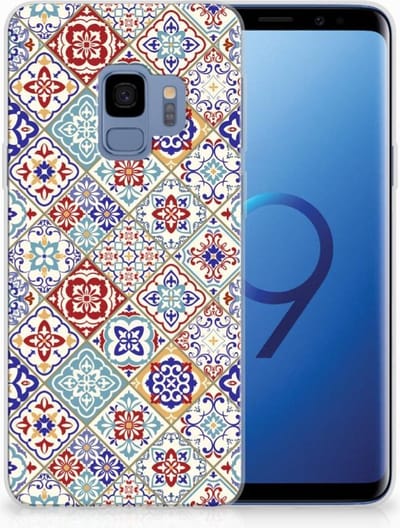 TPU Hoesje voor Samsung Galaxy S9 TPU Siliconen Hoesje Tiles Color