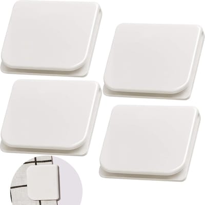 Douche Gordijn Houder - 4 Stuks - Douchegordijn Clips - Zelfklevend - Douchegordijnvoering clips - Douche spatwaterdichte douchegordijnklem - Badkameraccessoires - Geschikt voor douchegordijnen, raamgordijnen, deurgordijnen - 5*4.5cm - Wit