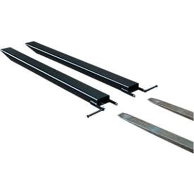Vorkverlenging voor transportwerktuigen, open uitvoering, L 1800 x B 80 x 40 mm, zwart