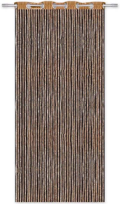 Decoratief Draadgordijn Metallic Look met Oogjes - 140x250cm