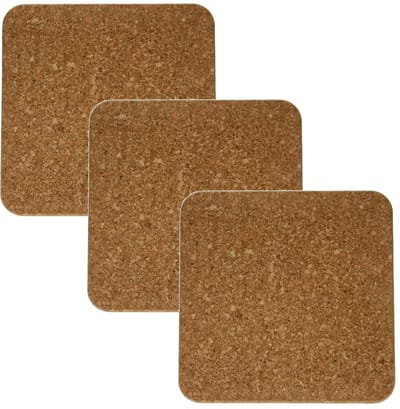 Cosy & Trendy Pannenonderzetters - 6x - vierkant - kurk - 20 cm - Onderzetters voor ovenschalen en kookpannen
