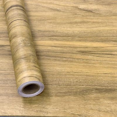 - Zelfklevend Vinyl Behang 60 x 300 cm - Bruin Hout Eiken Effect - Waterdicht - Decoratieve Meubelstickers - Garderobe - DIY - Peel en Stick - 3D Effect