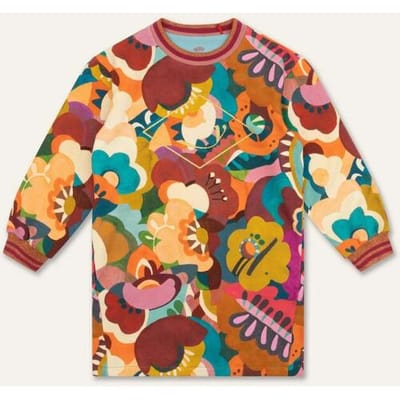 Oilily Dooray Jurk- maat122/7yr Fiery Rood