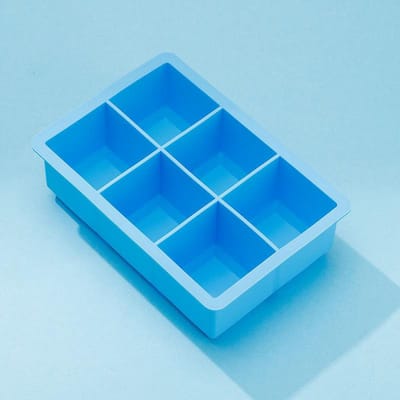 Moule à glaçons de grande capacité à faire soi-même, forme carrée, bac à glaçons en silicone, machine à glace, fournitures de bar de cuisine bleu