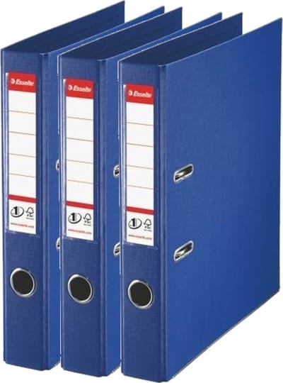 Esselte Ringband mappen/ordners - 8x - blauw - A4 - opbergen - kantoorartikelen