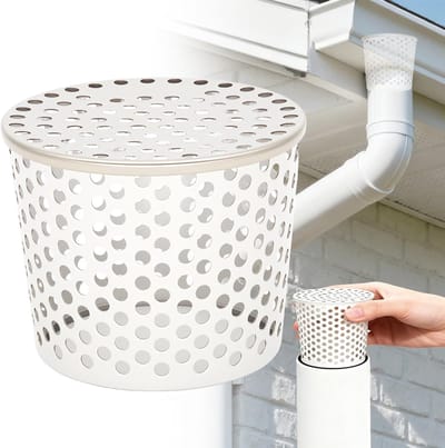 Dakgoot Bladbescherming - Regenpijp Beschermer - Voorkom Verstopping - Duurzaam Roestvrij Staal - 85-100mm - Zilverkleurig