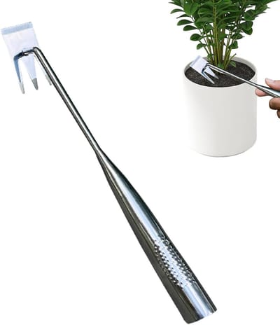 Hand Wieden Tool - Onkruidsteker Grasmaaier - Tuin Onderhouden - Drie Tanden Ontwerp - 4 x 8 x 4 cm