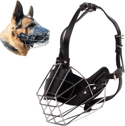 Metalen Hondenmuilkorf – Anti-Blaf en Anti-Bijt – Verstelbaar voor Kleine, Middelgrote en Grote Honden (XL)