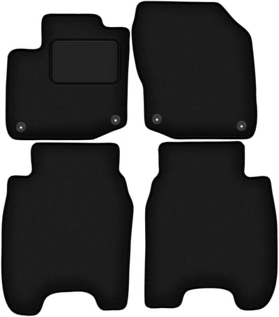 Wielganizator WLG-CARLUX Serie - Auto Veloursmatten - Zwarte Polypropyleen - Voor Honda Civic IX
