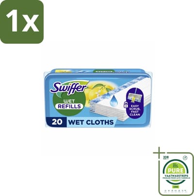1 x Swiffer - Vloerdoekjes – Citrus Fresh – 20 doekjes - Vloerdoekjes Navullingen - Schoonmaken - Vuil Oplossen - Citroengeur - Schrobdoekjes