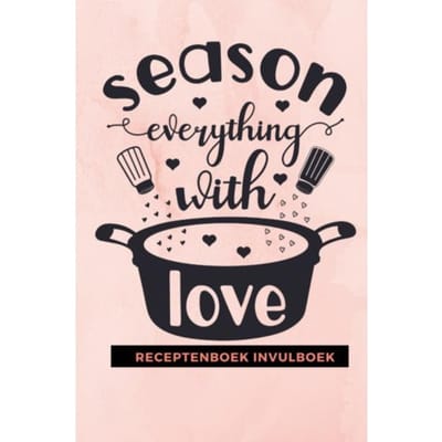 Receptenboek Invulboek: Season Everything With Love - Gold Arts Books