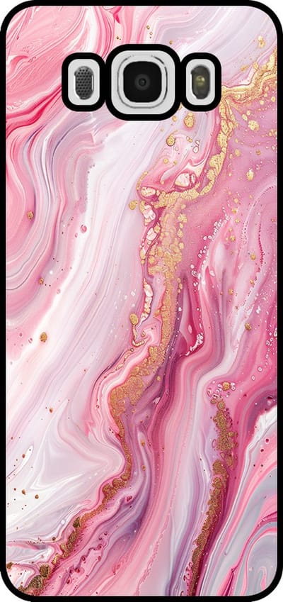 Smartphonica Telefoonhoesje Geschikt voor Samsung Galaxy J5 2016 met marmer opdruk - TPU backcover case marble design - Roze geschikt voor Samsung Galaxy J5 2016