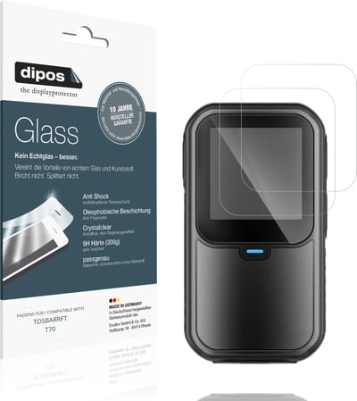 dipos – 2x Pantserfolie geschikt voor TOSBARRFT T70 | 9H Screenprotector