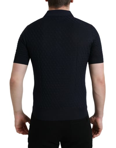 Gebreide Poloshirt Korte Mouwen