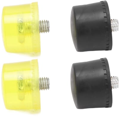 Dailygoods- Rubberen Hamer - 2 Stuks Vervangende Slagkop - M10 Installatieaccessoires - Zacht/Rubber - Krassentolerantie - Eenvoudig te installeren - Hamerkop