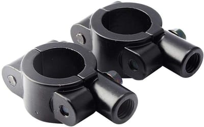 Universele 10mm Handlebar Mirror Mount Klemmen - Zwarte Aluminium 7/8" Bevestiging voor Motorfiets, Dirtbike en ATV