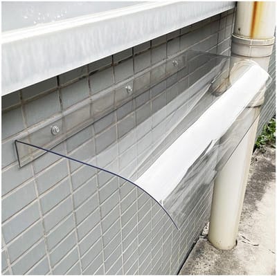 Raamluifel Deurluifel - Overkapping Veranda Luifel - Bescherming tegen Weer - Stevig Polycarbonaat Blad - 40x300cm - Transparant
