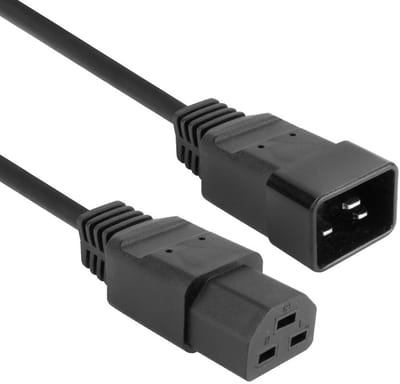 ACT Netsnoer C20 - C21 IEC60320 zwart 1 m AK5343