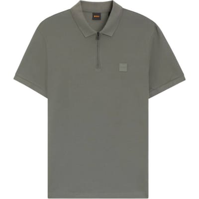 slim fit poloshirt van katoenmix model 'PASSERZIP'