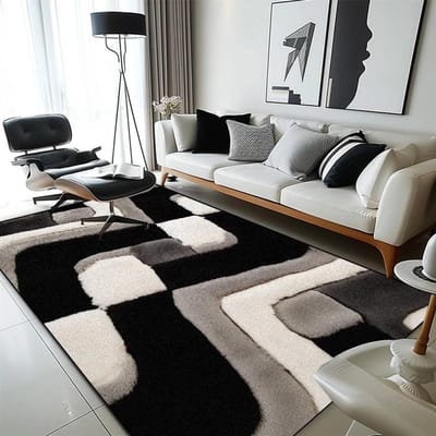 Modern Geometrisch Ruit Tapijt voor Woonkamer Huisdecoratie Zachte Grote Oppervlakte Kleden Slaapkamer Antislip Wasbare Bedzij Vloermatten 120*160cm