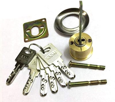 Vervangende Messing Mortise Lock Rim Cilinder met Nachtvergrendeling en 6 Sleutels voor Deurbeveiliging