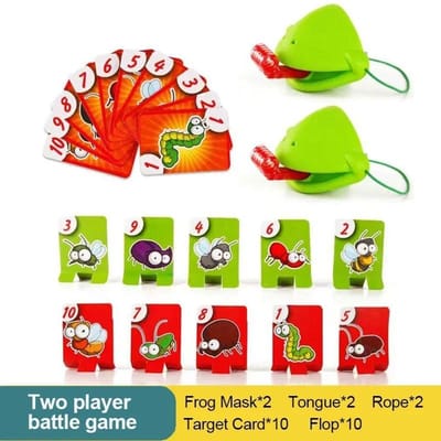 Kikker Masker Kwispelende Tong Lik Kaarten Bordspellen voor Kinderen Familie Feest Speelgoed Antistress Grappig Desktop Puzzelspel Speelgoed