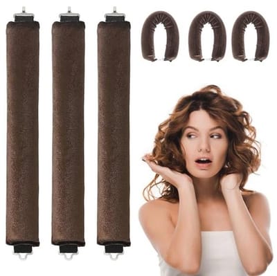 Hittevrije Krultang Set van 3 - Voor Nachtelijke Styling en Grote Golvende Krullen - Ideaal voor Kort en Lang Haar