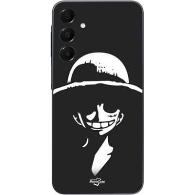Telefoonhoesje - Lakokine - Galaxy A16 - Siliconen - Flexibel - Monkey D. Luffy zwart en wit