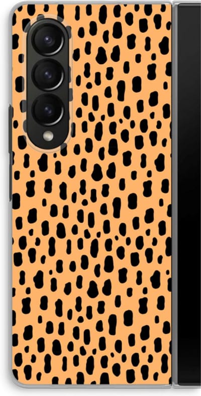 Case Company® - Hoesje geschikt voor Samsung Galaxy Z Fold4 hoesje - Panter - Soft Cover Telefoonhoesje - Bescherming aan alle Kanten en Schermrand