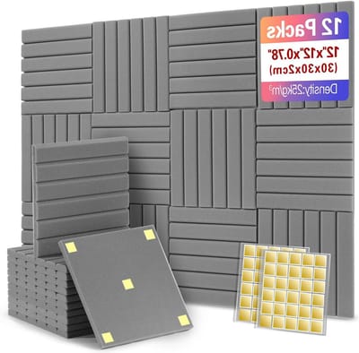 Geluidsisolatie Platen - Akoestische Panelen - Geluidsverbetering Kamer - Zelfklevend - 30x30 cm - Zwart