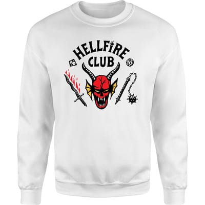Stranger Things Hellfire Club Sweatshirt - Wit - L