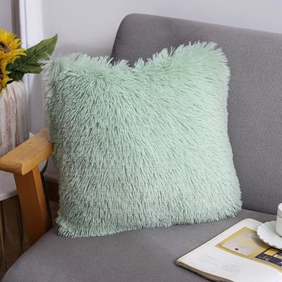 Premium Decoratieve Stijl 40x40 Regenboog Pluche Kussensloop Roze Blauw Sierkussenhoes Bed Sofa Jongen Meisje Kinderkamer Esthetiek Slaapkamer Kussensloop 400*400mm