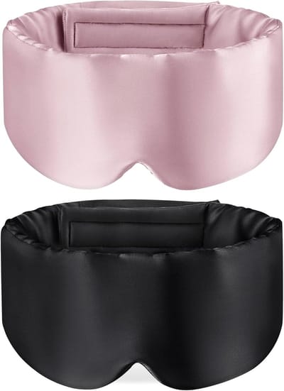 Zijden slaapmaskers voor optimale nachtrust - 100% natuurlijke zijde, 2 stuks