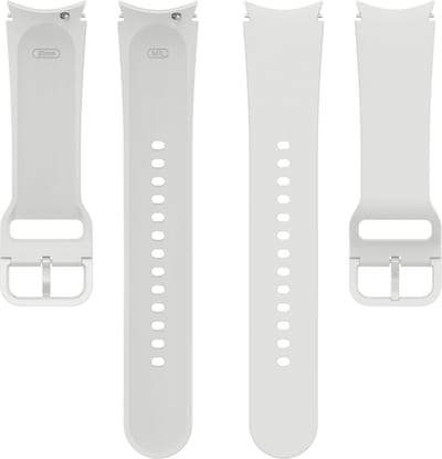 Siliconen bandje - geschikt voor Samsung Galaxy Watch 7 / Watch FE / Watch 6 / Watch 6 Classic / Watch 5 / Watch 5 Pro / Watch 4 / Watch 4 Classic - maat S / M - lichtgrijs