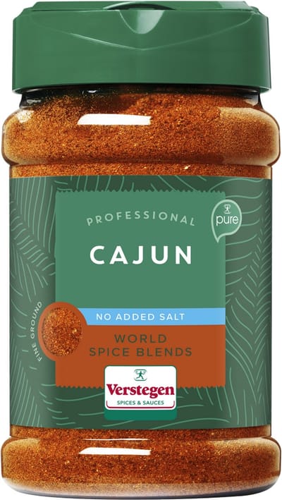 Verstegen - Cajun kruiden fijn zonder zout - World Spice Blends - Pure - Strooibus small - Kruiden & specerijen - 180g
